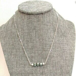 Freshwater Pearl Silver Tone Chain Necklace